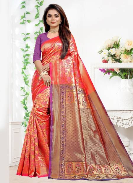 1001 Santraj New Exclusive Wear Designer Banarsi Silk Saree Collection 1001 Santraj-Gajari